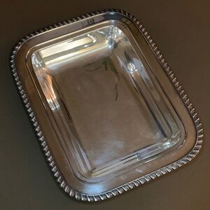 Silver shallow (2”) dish - for serving, holding trinkets or as decorative piece